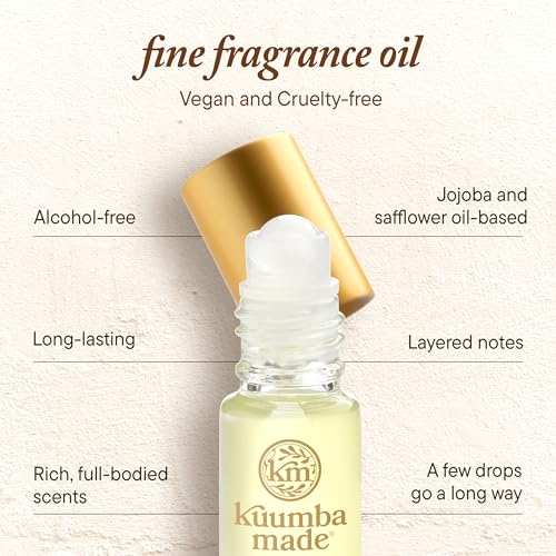 Kuumba Made Arabian Rose Fragrance Oil, Long-Lasting Small-Batch Perfume Roller, Vegan, Alcohol-Free, 0.15 Fl Oz