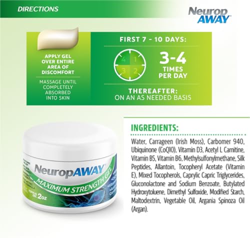 NeuropAWAY Maximum Strength Gel for Nerve Discomfort Relief 2oz
