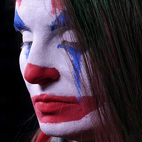 Graftobian Chaos Clown Makeup Kit - Complete 11 Piece Set for Joker Jester or Clown Halloween Costume - Full Color Instructions (Deluxe)