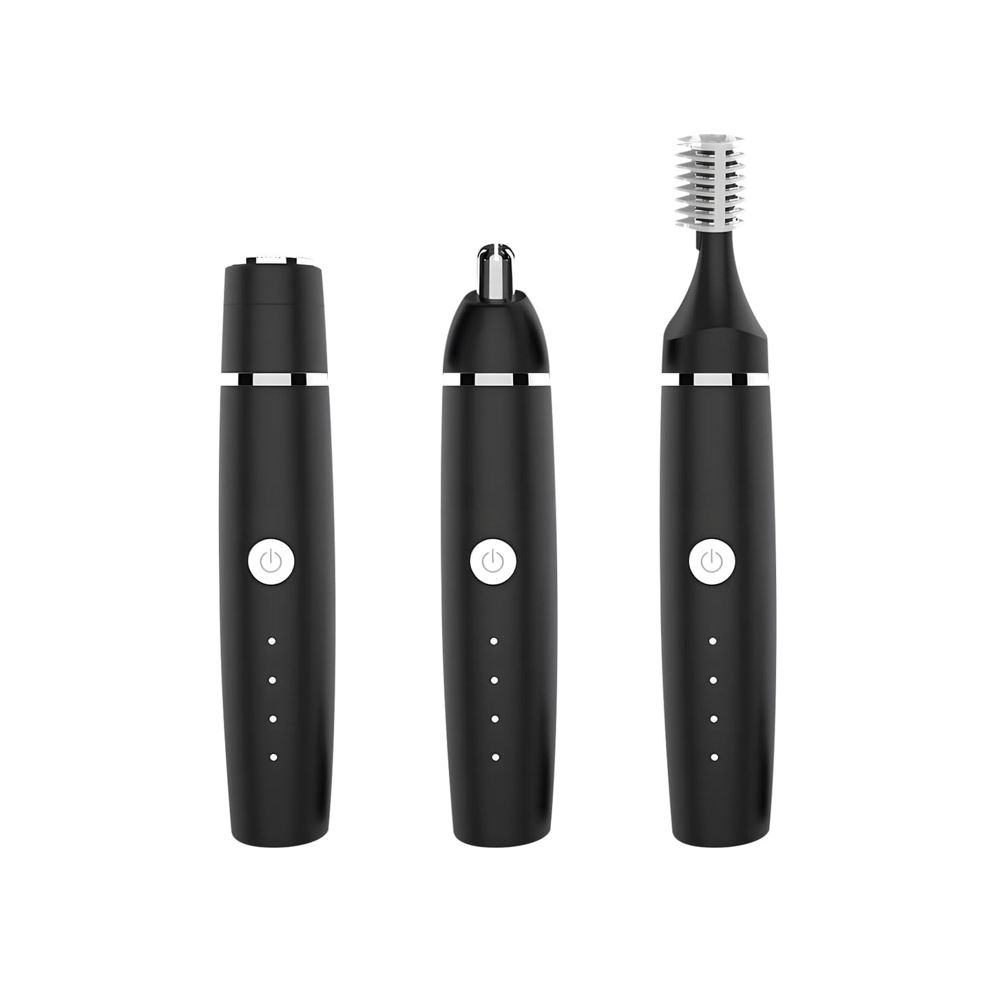 Erkot Nose Hair Trimmer for Men and Women, Eyebrow Trimmer, Electric Shaver Razor 3 in 1, Portable, Waterproof and Rechargeable for Ears, Face, Legs (Black)