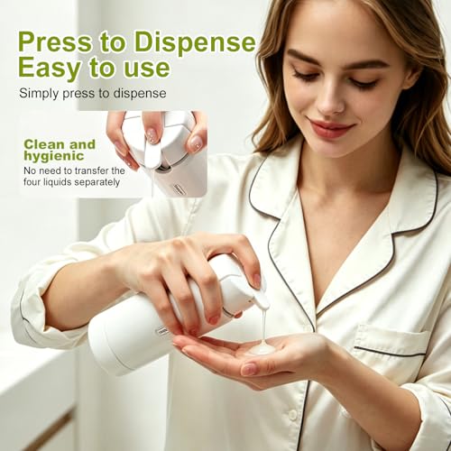 TSA Approved 4-in-1 Travel Dispenser Bottle Set | Leakproof & Compact