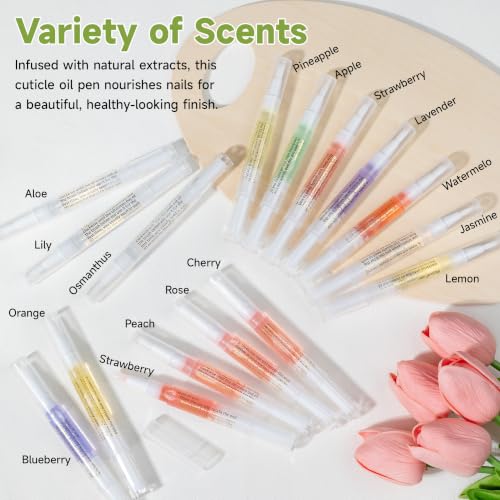 Meschett 16-Piece Cuticle Oil Pen Set – Gentle Hydrating Nail Care