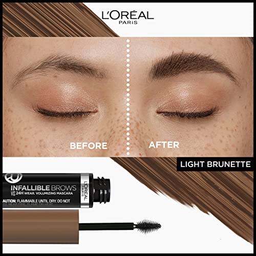 L'Oreal Infallible Volumizing Brow Mascara 24H, Light Brunette