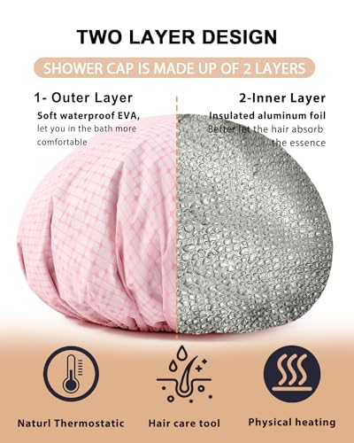 Heat Cap for Deep Conditioning Hair Treatment - 2 Pack
