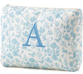 Quilted Floral Makeup Bag Large Cotton Travel Cosmetic Organizer
