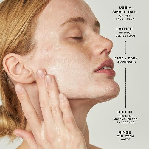 Biba De Sousa, The Daily Cleanser - Face and Body Wash with Exfoliating Beads, For Normal, Oily or Blemished Skin - Illuminates and Refines Skin Surface (8 ounces)
