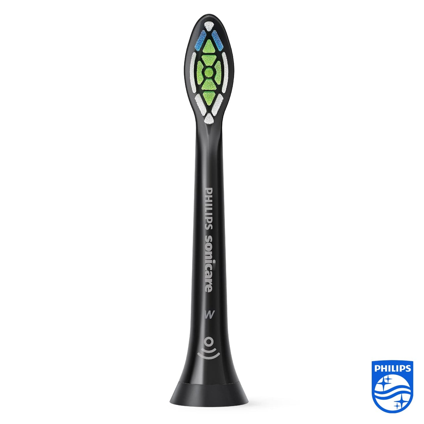 Philips Sonicare Original W2 Optimal White Standard Sonic Toothbrush Heads- 2 Pack in Black (Model HX6062/13)