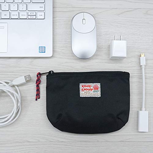 Rough Enough Small Tech Organizer Travel Case for Electronics & Cords - Cable Storage Bag Black