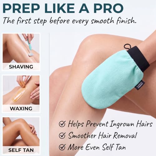 Exfoliating Glove for Body & Face - 1 Pack Korean Loofah & Body Scrubber