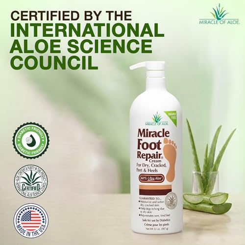 Miracle Foot Repair Cream, 32 oz - Aloe for Cracked Heels