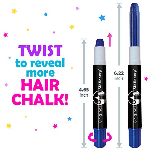 Hair Chalk Pens 10-Pack Washable Temporary Hair Color for Kids