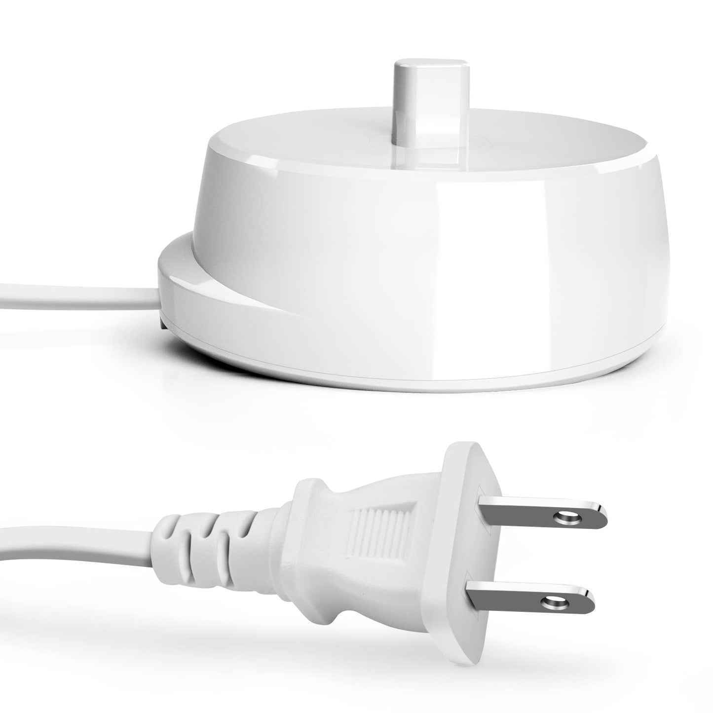 Toothbrush Charger for Oral B, Braun Toothbrush Charger Base Inductive Model 3757 Charger Portable Environmental ABS for Travel Replacement White