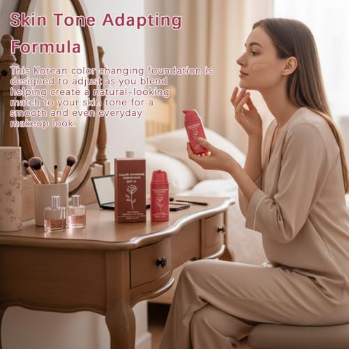 Korean Color Changing Foundation for Mature Skin - Hydrating & Lightweight