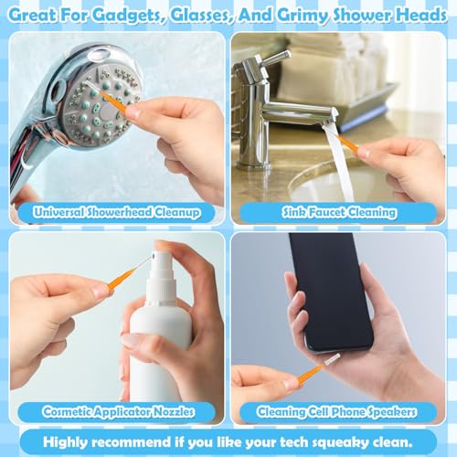 Shower Head Cleaning Brush Set - 80 Pc Multi-Size Unclogging Tool Kit
