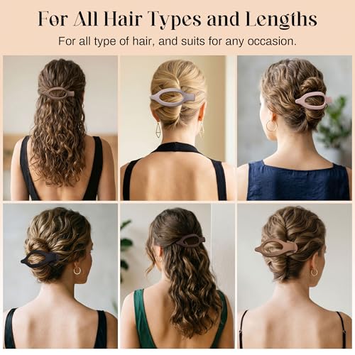 French Concord Hair Clips 6Pc Set - Strong Hold Side Slide Clips