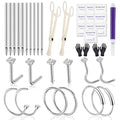 Nose Piercing Kit with 20G Rings, Needles, and Clamps