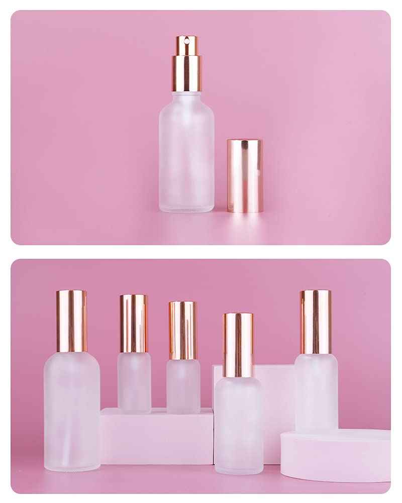 Lokusel 6 Pcs 30ml Frosted Glass Spray Bottle Fine Mist Atomizer Fragrance Perfume Empty Bottles With Gold Sprayer,Refillable Container for Perfume,Toners,Soothing Water,Essential Oil,Rose Water