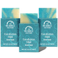The Bubble Factory Handmade Soap, All Natural Soap for Women & Men, Hand, Bath & Body Natural Bar Soap, Vegan, Palm Oil Free, Made in USA with Shea Butter + Essential Oils, Eucalyptus Mint, 3 Bars