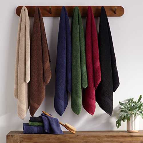 Arkwright True Color Solid Wash Cloths - Soft 100% Cotton Washcloths 12 Pack - Lightweight 475 GSM, Absorbent & Quick Dry for Face and Body, 12 x 12 in, Beige