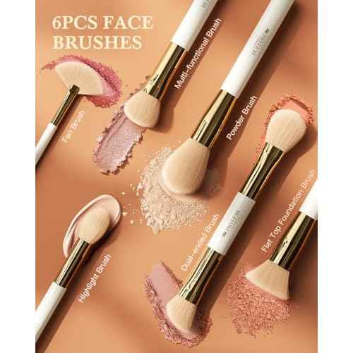 Makeup Brushes Set Professional BESTOPE PRO,Double Ended Foundation Concealer Blush Eyeshadow Contour Eyeliner Face Makeup Brush Set,Blending Brush For Makeup With Case Travel
