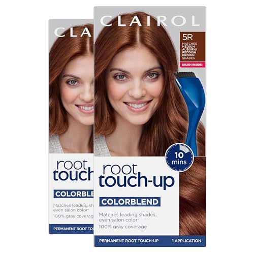 Clairol Root Touch Up Hair Dye 5R Medium Auburn Reddish Brown Pack of 2