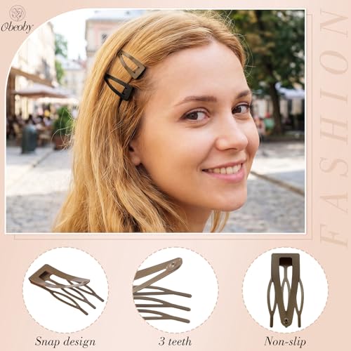 20Pc Metal Snap Hair Clips for Women Girls with Storage Box