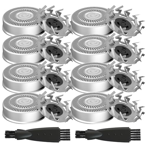 8 Pack Shaver Head Replacement Blade Compatible with Skull Shaver Pitbull Gold PRO, Pitbull Platinum PRO, Pitbull Silver PRO, Diamond PRO Shaver, Head Shavers for Bald Men