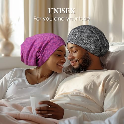 LULUSILK Mulberry Silk Sleep Cap with Adjustable Strap - Dark Grey