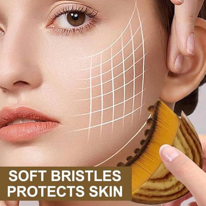 LOVINSHOW Lymphatic Contour Face Brush for Makeup & Massage