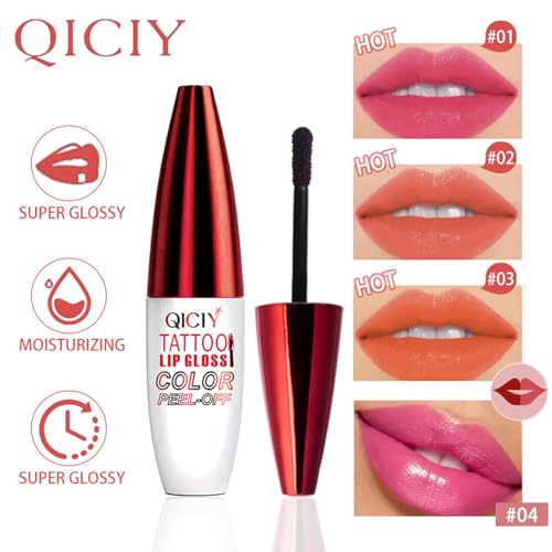 Charm Kiss Peel Off Lip Stain Set - 3 Colors Waterproof Lip Tint