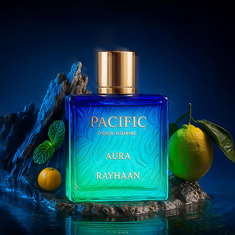 Rayhaan Pacific Aura Eau de Parfum for Men 3.4 oz