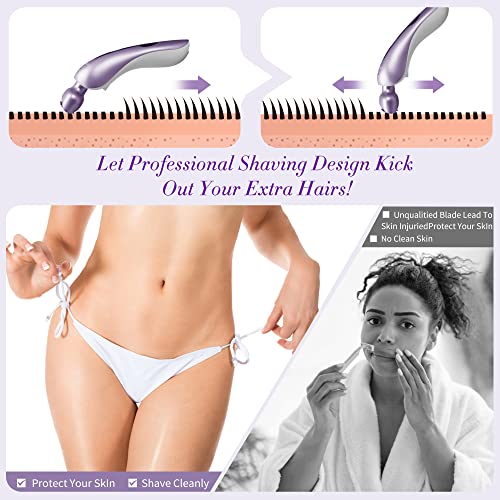 Purple Women's Electric Shaver & Bikini Trimmer, Wet Dry Rechargeable Razor