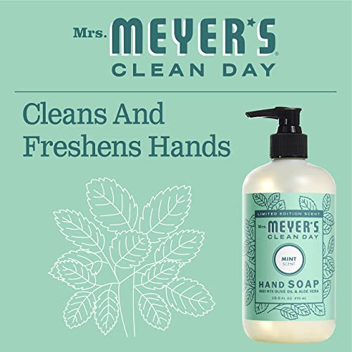 Mrs. MEYER'S CLEAN DAY Liquid Hand Soap Mint 12.5 Fl Oz (Pack of 3)