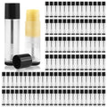 100Pcs 5g Empty Clear Plastic Lip Balm Tubes with Black Caps,Refillable Twist-up Lipstick Tubes,Cosmetic Containers for Homemade Chapstick,Lip Gloss,Deodorant,Solid Perfume,Beauty Sample