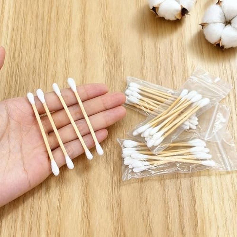 1000 Pack Travel Size Cotton Swabs - Double-Ended Ear Cleaning Buds