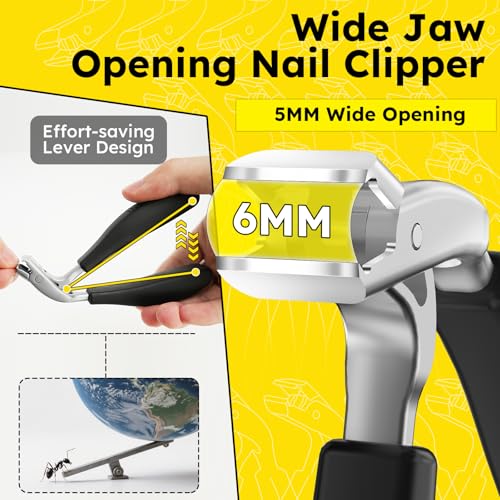 Angled Head Toenail Clippers for Thick Nails | Long-Handled Senior Nail Care