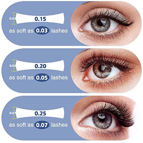 Ellipse Eyelash Extension 0.20 CC Curl 12mm Flat Eyelashes False Mink Individual Eyelash Extension Professional Salon Used by Qeelasee