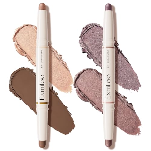 Exmiloo Dual-Ended Cream Eyeshadow Stick Set - 4 Shades
