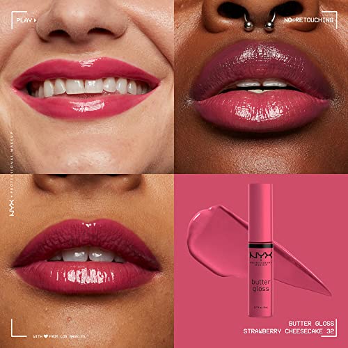 NYX Butter Gloss Lip Gloss Vanilla Cream Pie & Eclair Pink Shades