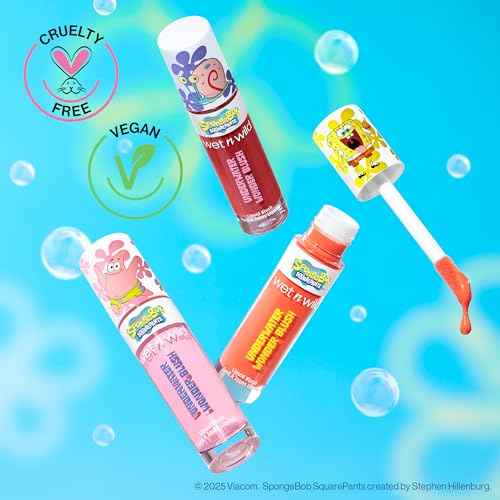 wet n wild SpongeBob Underwater Wonder Liquid Blush, Buildable Shimmery Gel Formula with Seamless Blend & Matte Finish ? Rock Star