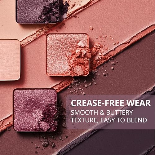 Lamora Pink Eyeshadow Palette - 12 Soft Mauve Rose Shimmer & Matte