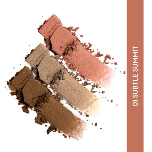 SUGAR Cosmetics Contour De Force Face Palette for Makeup Includes Matte Bronzer, Highlighter & Blush Makeup Palette with Built-in Mirror - 2 g (Pack of 1) 01 Subtle Summit - Face Pallete