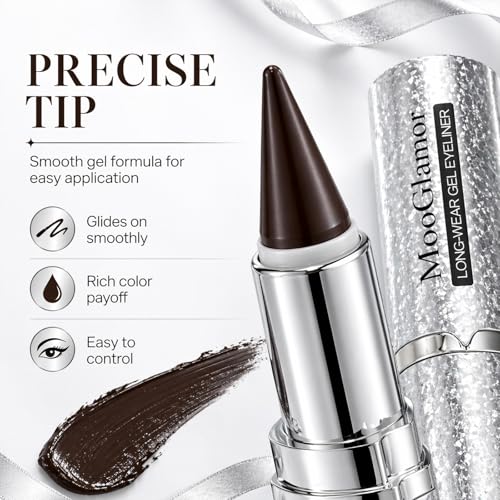 2 Pc Waterproof Gel Eyeliner Pencil Set - Black & Brown