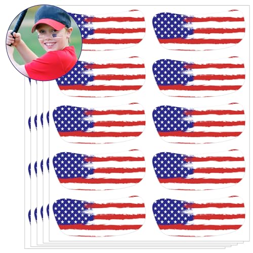 American Flag Eye Stickers, 25 Pairs Sports Under Eye Strips