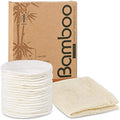 Reusable Bamboo Makeup Remover Pads, 20 Pack with Laundry Bag