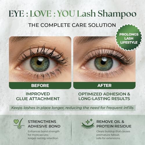 Foam Lash Cleanser for Extensions 50ml Gentle Oil-Free Hypoallergenic Makeup Remover