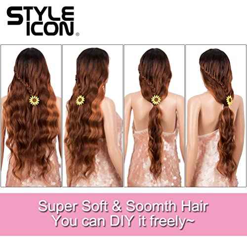 Style Icon 32¡± Long Wavy Wig Middle Part Synthetic Wigs Lace Front High Temperature Fiber Heat Resistant Wig (32 Inches, TTOL 99A/340C/145T)