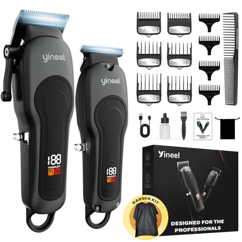 Yineel Cordless Hair Clippers for Men – Barber Kit