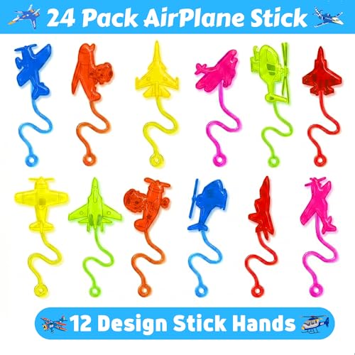 48 Airplane Party Favors - Stick Hands & Temporary Tattoos