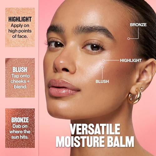 Revlon Glimmer Super Balm Multi-Use Face Highlighter, Bronzer & Blush, Cocktail Hour